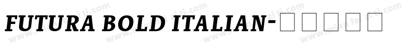 futura bold italian字体转换